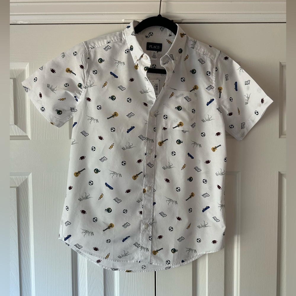 The Children’s Place, Short Sleeve, Button Up
Shirt
Sz 14
NWT